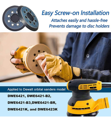 Plato De Lija De 5 Pulgadas Para Dewalt Dwe6423/6423k, Dw...