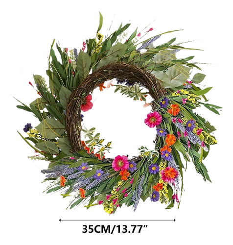 Guirnalda De Flores Con Simulación De Guirnalda De Primavera
