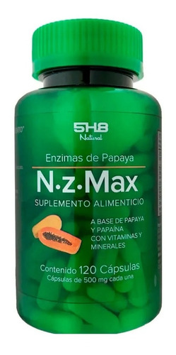 Suplemento Enzimas De Papaya Nz Max Plus 120 Caps