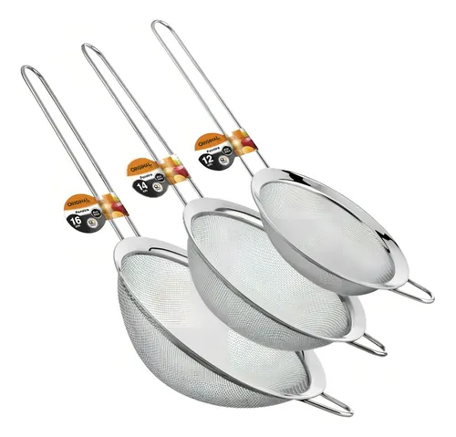 comprar Kit Peneiras Em Aço Inox 12, 14 E 16cm - Origina Line