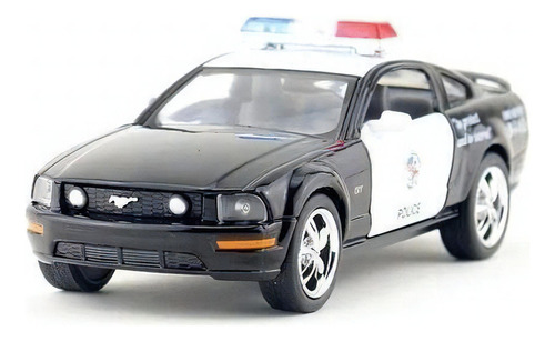 Miniatura Carrinho De Ferro 2006 Ford Mustang Policia Cor Preto