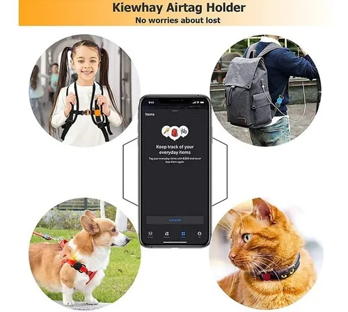 Funda P' Collar Mascotas Airtag Apple/ Perro Gato Vinotinto