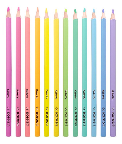 Lapices De Colores Pastel Kores X12pzas