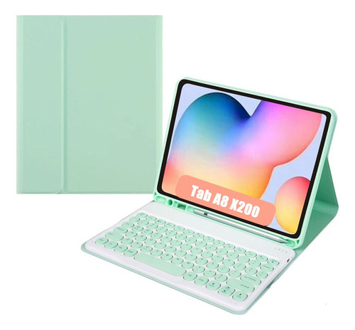 Funda Con Teclado De Redonda Para Galaxy Tab A8 X200