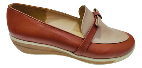 Mocasín Loafer Amplio Elegancia Comodidad Suave Tacón 4cm