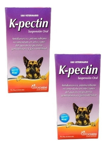 Pack 2 K-pectin 30 Ml Antidiarreico Microbiano Perro Gato