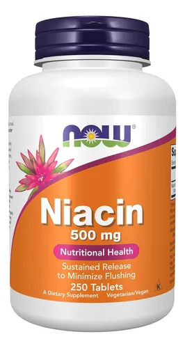 comprar Niacina (vitamina B3) 500 Mg Now 250 Tabletas