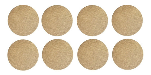 Set X8 Individual Plato De Sitio Base Mdf Funda Arpillera