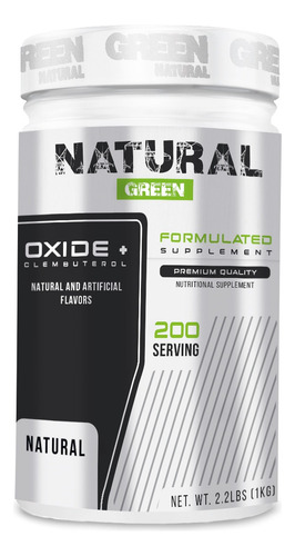 Óxido Nítrico + Clembu Pre Entreno Natural Green 1kg Natural