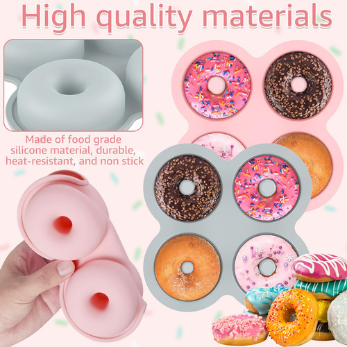 Molde Para Donas De Silicona Paquete De 4 Molde