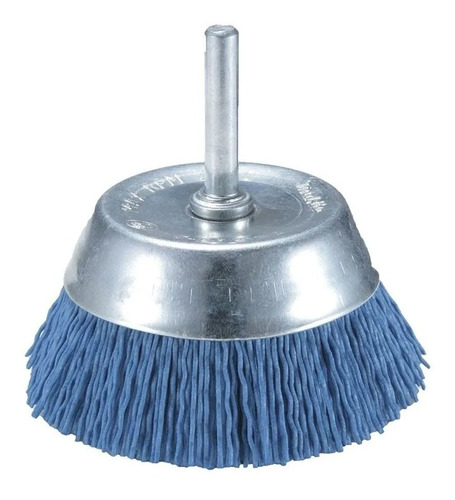 Cepillo tipo copa de nylon para taladro Makita D-45537, color azul