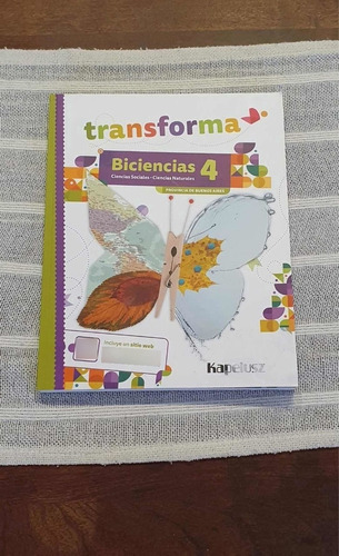 Imagen 1 de 1 de Libro Transforma Biciencias 4  Bonaerense 