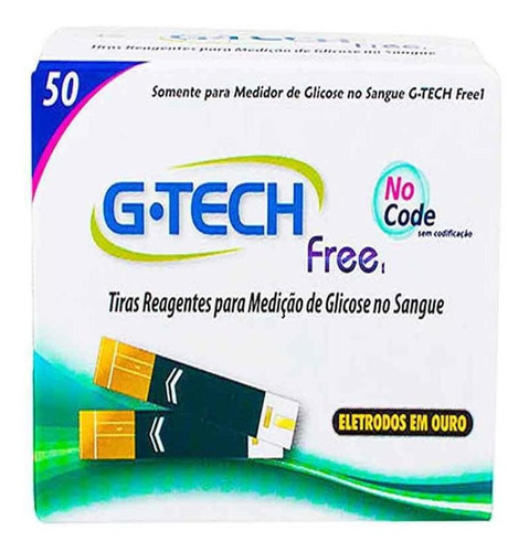 Tiras De Glicose G-tech Free Com 50 Unidades