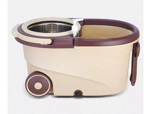 Mopa Centrifuga Acero Ruedas Manija + 2 Mopas Balde
