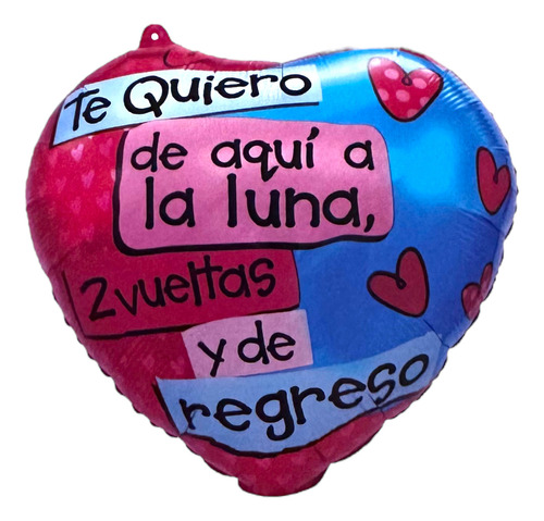 Globo Metalizado Te Quiero San Valentin Enamorados Amor 45cm