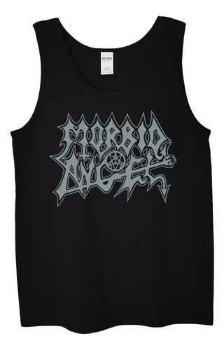 Polera Musculosa Morbid Angel Logo Gris Metal Abominatron