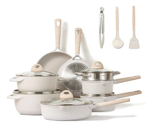 Juego De Cocina Carote , Granito De 16 Piezas , Beige