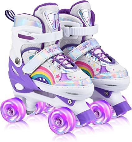 Patines En Paralelo Ajustables 4 Ruedas Con Protección Para