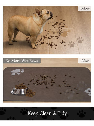 Tapete Absorbente P/alimento De Mascota 43cmx71cm Marron