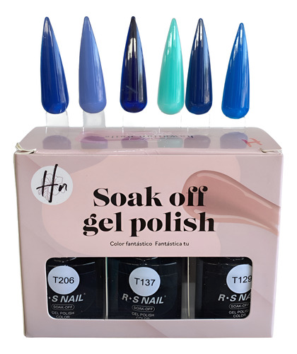 12 Gamas Esmalte En Gel Rs Nails 72 Colores Unicos