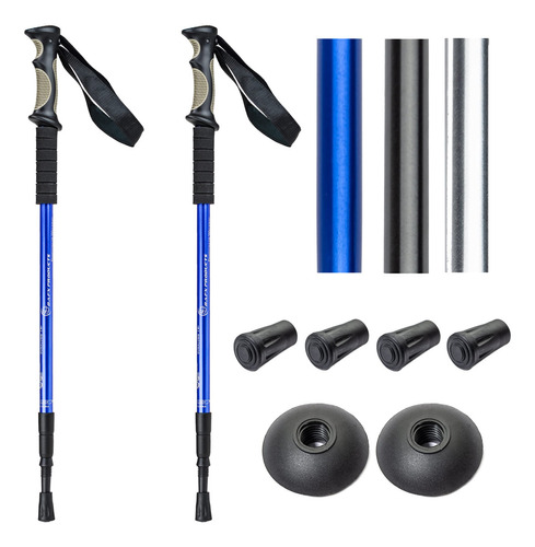 1 Pair (2 Poles) Anti Shock, Adjustable, Collapsible Hiking