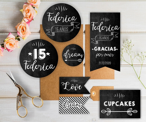 Kit Chalkboard Quince Años