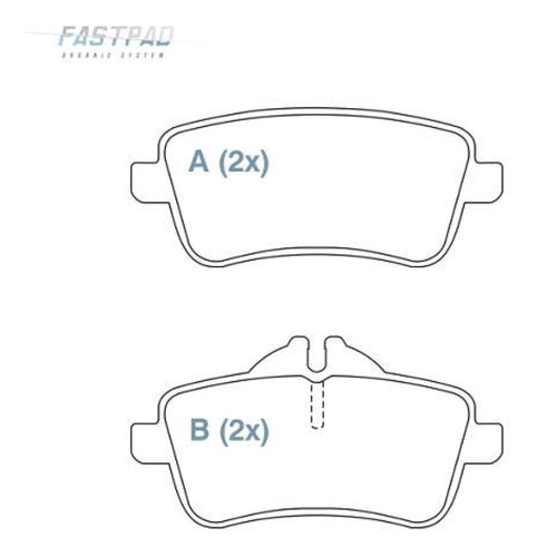 Pastilha Freio Tras Ceram Mb Classe A Gla Gle Willtec Fp985
