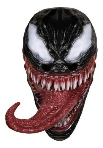Mascara Cabeca Venom Látex Fantasia Halloween Terror Cosplay