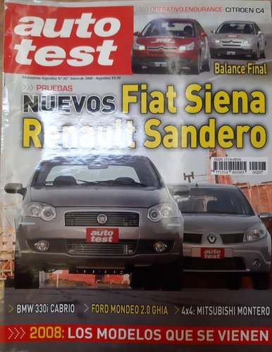 Revista Auto Test Nº207 Sandero Mondeo Ghia Siena Montero 