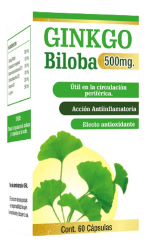 Ginkgo Biloba 60 Cápsulas