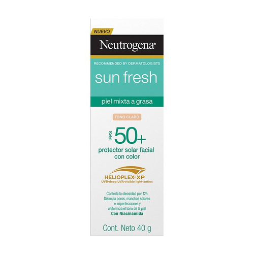 Protector Solar Facial Tono Claro Neutrogena Sun Fresh