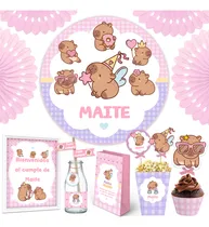 Comprar Kit Imprimible Capibara Carpinchos Cumpleaños Nena + Banner