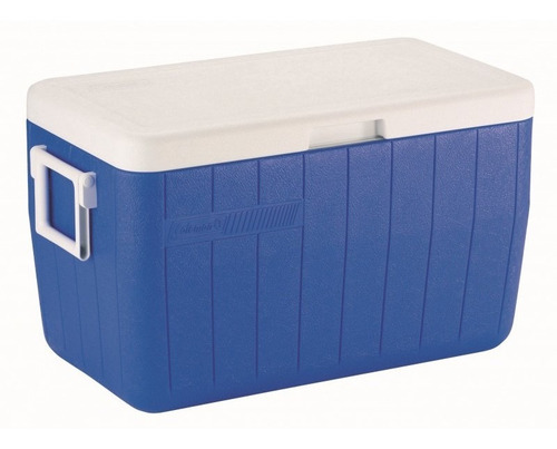 Caixa Térmica Azul 45,4 L 48 Qt Coleman Com Carrinho Mor