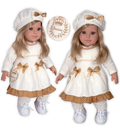 Boneca Realista Xodo Bege Baby Adora Com Roupa De Xodo Bege