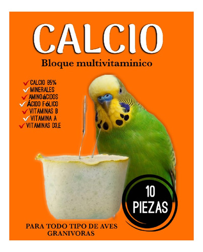 Calcios Vitaminados Para Aves/jibia, Grit,minerales,calcio