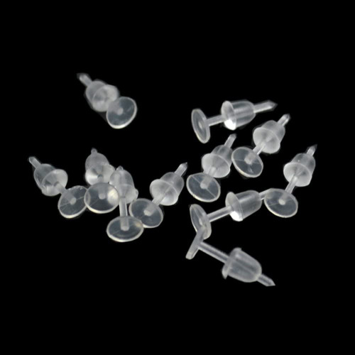 Bronagrand 500 Pairs Plastic Earring Posts And Backs, 5mm Cl
