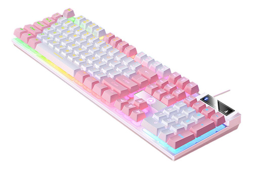 Teclado Mecánico Para Juegos Con Cable, Rgb Retroiluminado