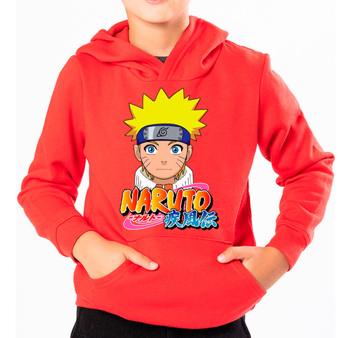 Buzo Canguro Grueso Abrigable Naruto Niño  Anime Shippuden