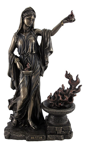 Greek Goddess Hestia Bronzed Statue Roman Vesta