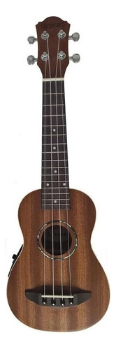 Ukulele 21 Top And Side Deluxe Campero C-uk-21lx Color Marrón