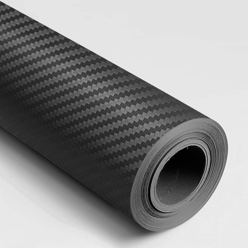 Vinil Automotriz Full Wrap Textura De Fibra 1.52x18 Mts Color Negro 3d Texture Carbon Fiber
