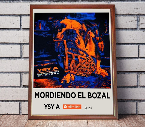 Ysy A Poster Mordiendo El Bozal En Cuadro Para Colgar 