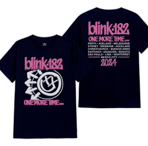 Blink 182 One More Time Tour 889 Rock Polera Estampada Dtf