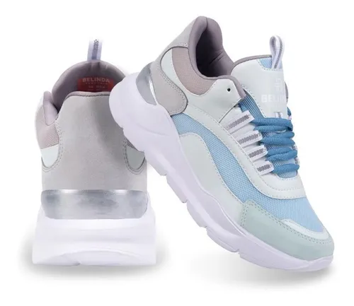 Tenis Casual Mujer Belinda Peregrin 978156 Comodo Azul Cuotas