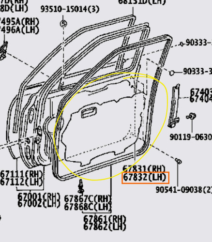 Panel Plástico Puerta De Toyota Autana Burbuja Original