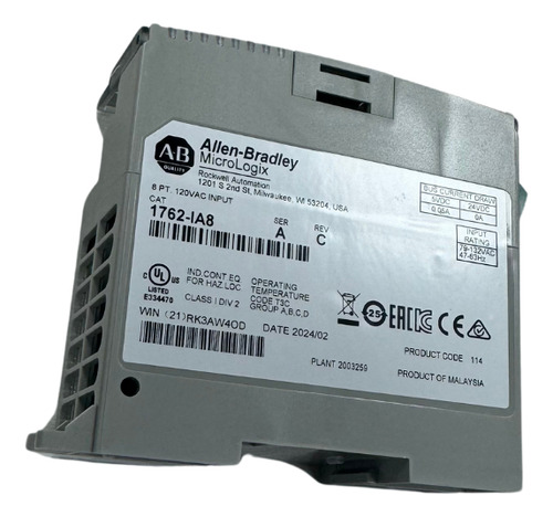 Módulo De Entrada Digital Allen Bradley 1762-ia8