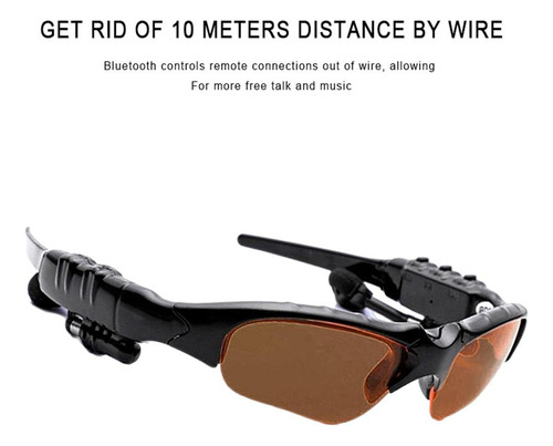 Se Divierte Las Gafas De Sol De Bluetooth Polarized Marrón