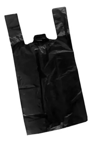 Bolsas Camiseta Negra Baja Dens 60x80 X 80un