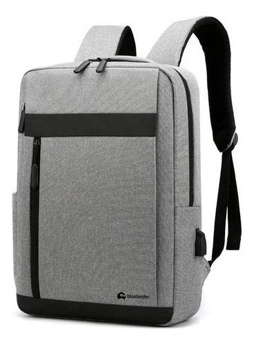 10 Mochilas Para Laptop Antirrobo 15.6 Pulgadas Usb Impermeable Color Gris Diseño de la tela Lix