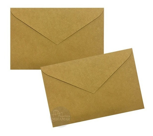 100 Sobres Papel Kraft Madera 12,5x19 Tarjetas Invitaciones